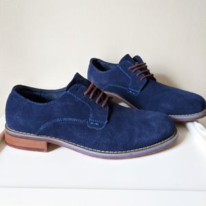 Steve Madden blue suede oxford men's shoes, sz. 10